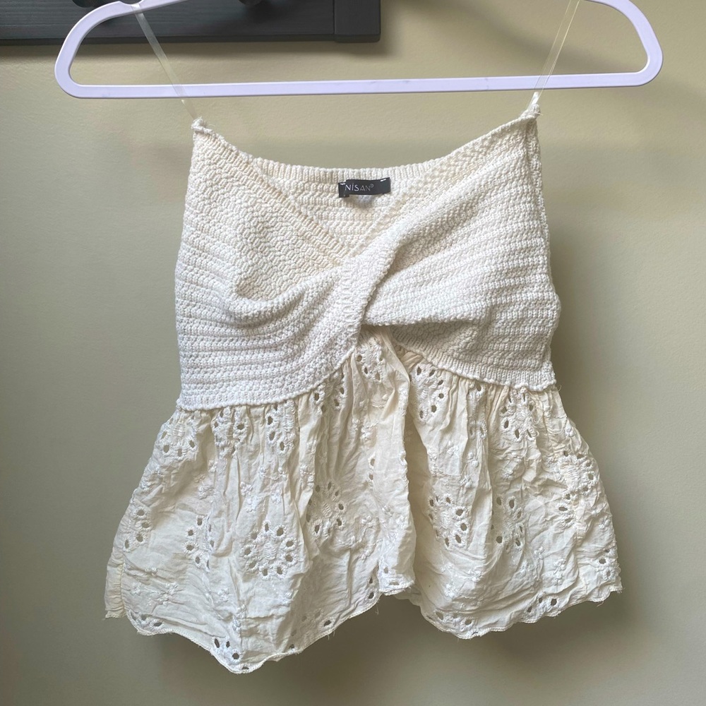 Strapless top